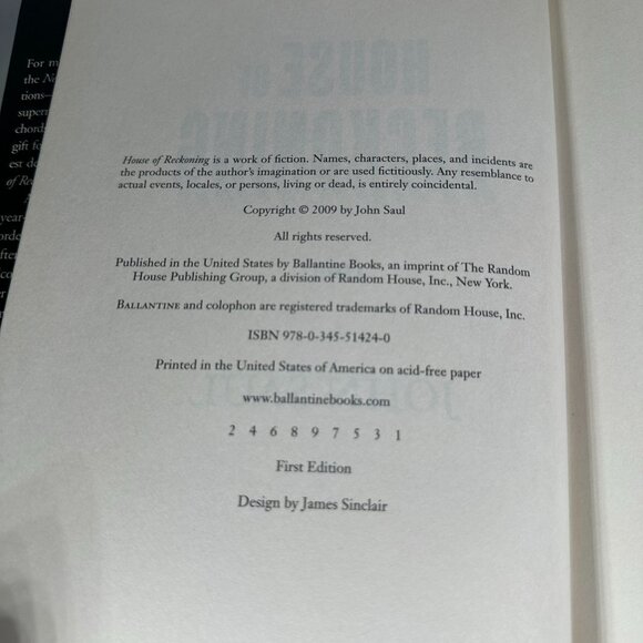 House of Reckoning by John Saul Hardcover Book - Picture 3 of 4